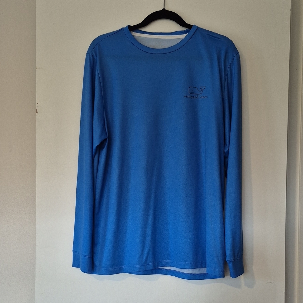 Vineyard Vines Men's Ocean Blue Long Sleeve Tee